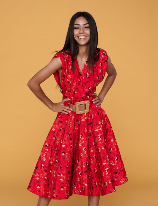 Red Sleeveless Dress